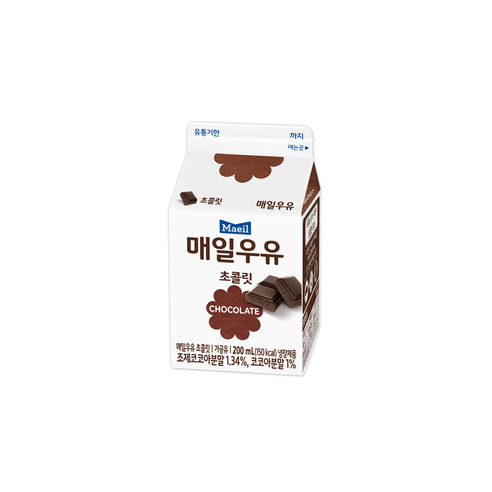 초콜릿우유 200ml x 25개 (4주 배달)